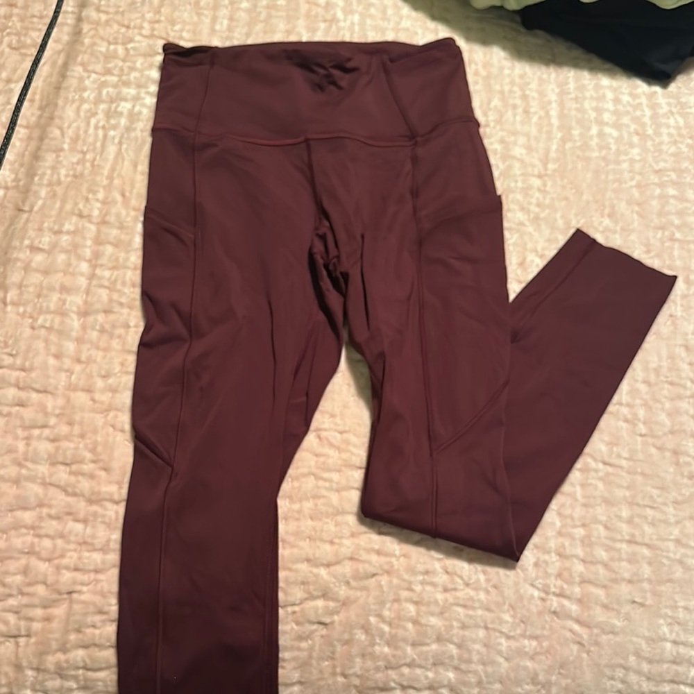 Lululemon Athletica Maroon Leggings